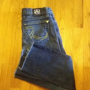 Rock & Republic Frayed Hem Dark Wash Jean